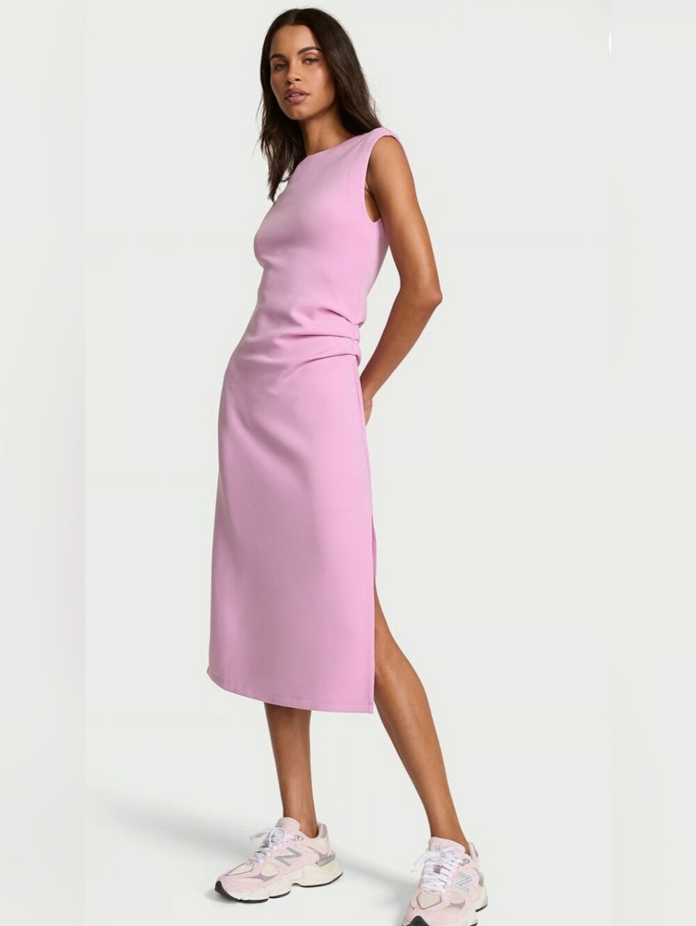 Victoria's Secret Sleeveless Midi Dress in Light Pink